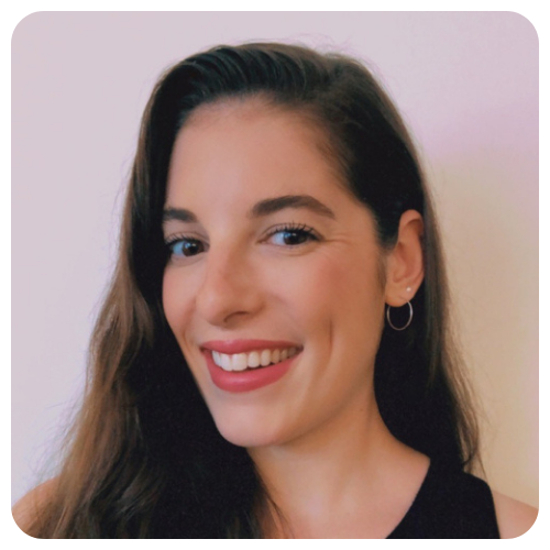 Hannah Richardson is smiling, wearing a black tank top.